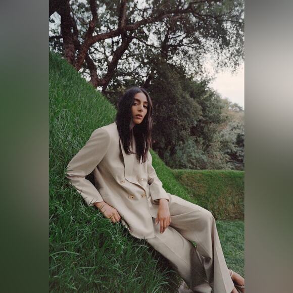 Zara SHINY-EFFECT Matching Suit Set Size Medium - Picture 2 of 15